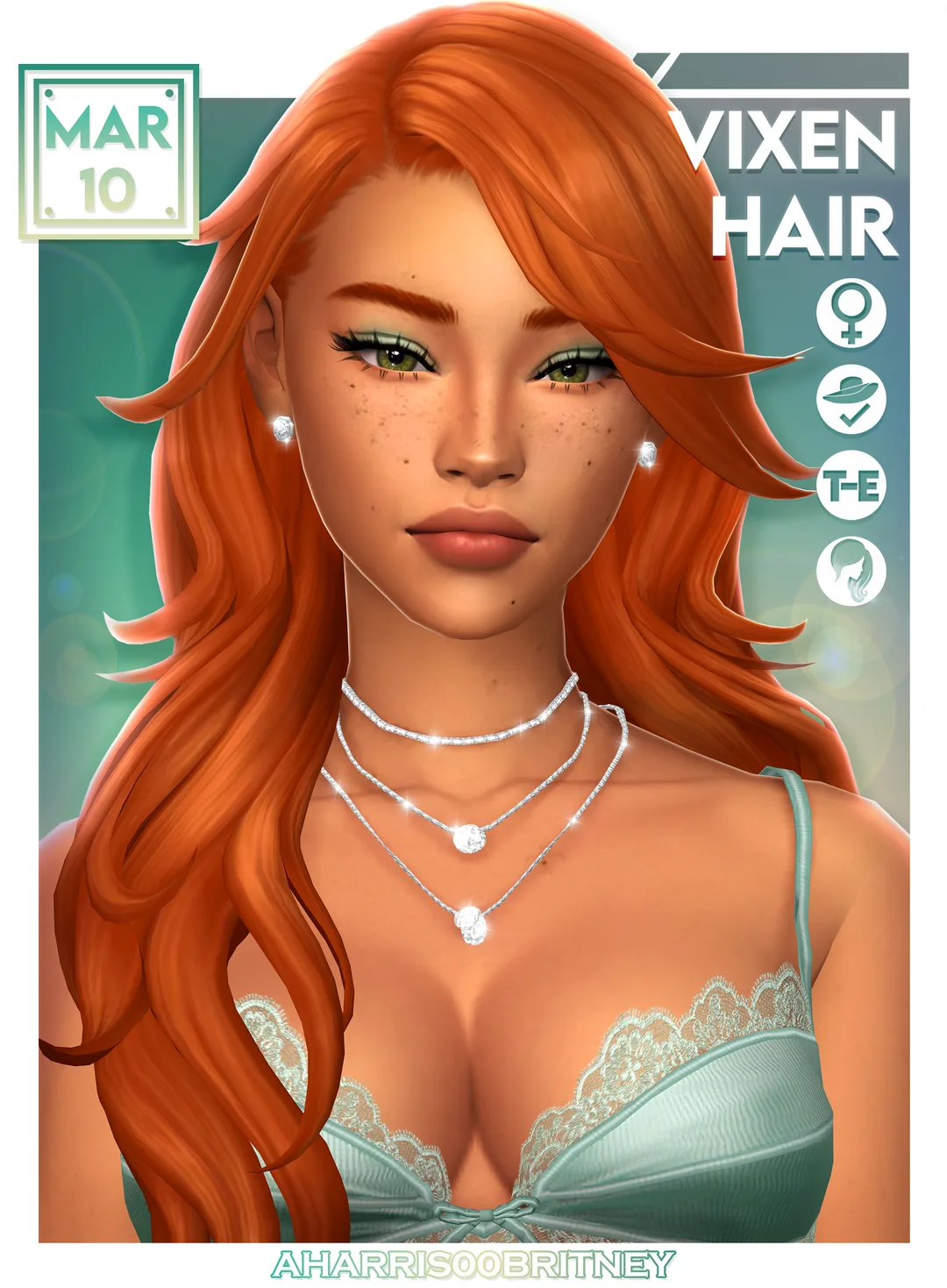 Vixen Hair by aharris00britney for The Sims 4 | Sims CC Finds | Sims 4 CC
