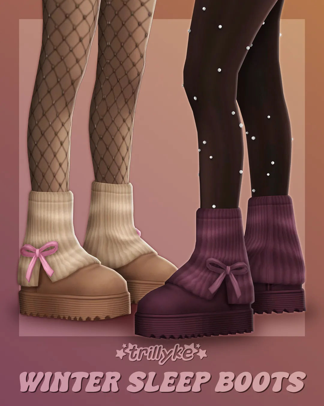 Sims 4 CC, Winter Sleep Boots by Trillyke for The Sims 4 | Sims CC Finds