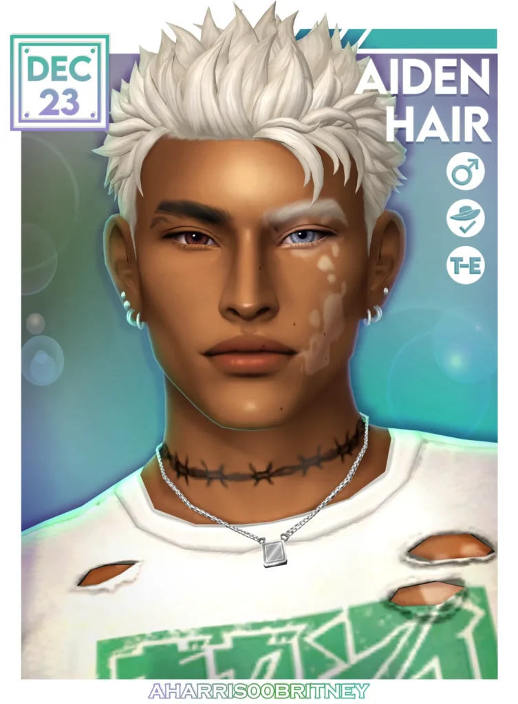 Aiden Hair: Hair for The Sims 4