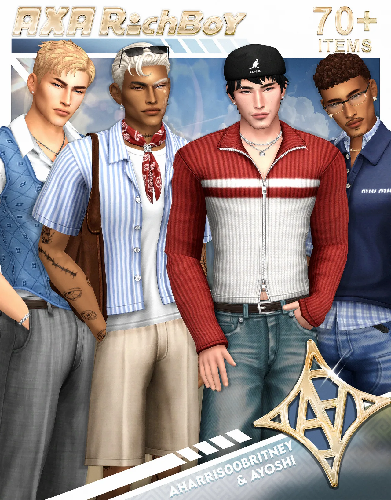 AxA Richboy: male clothing set for The Sims 4