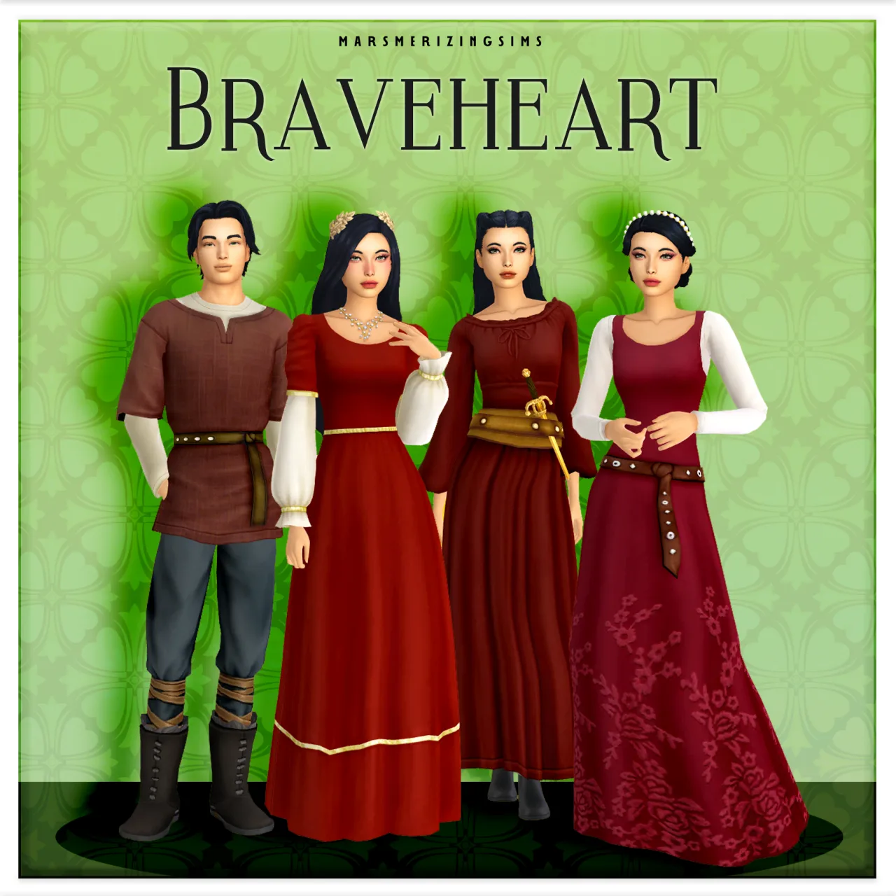Braveheart: medieval Maxis-match Sims 4 CC by marsmerizing-sims