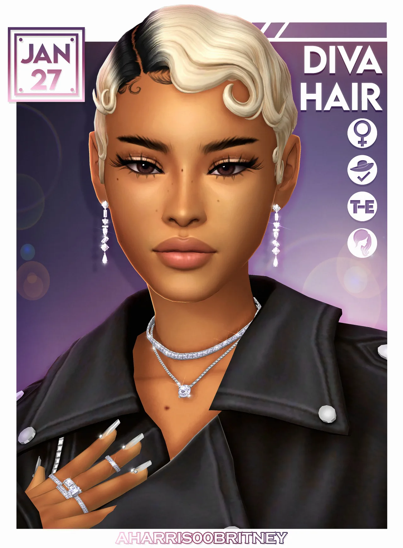 Diva Hair: Hair for The Sims 4 by aharris00britney