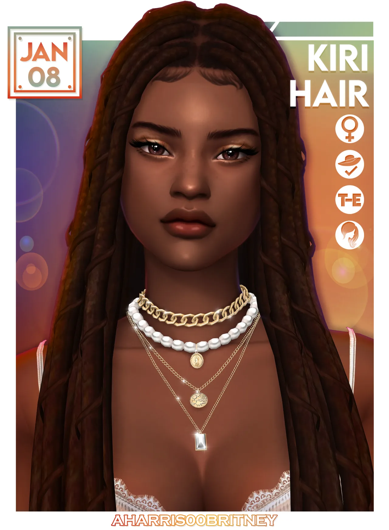 Kiri Hair: hair CC with ombre options for The Sims 4 by aharris00britney