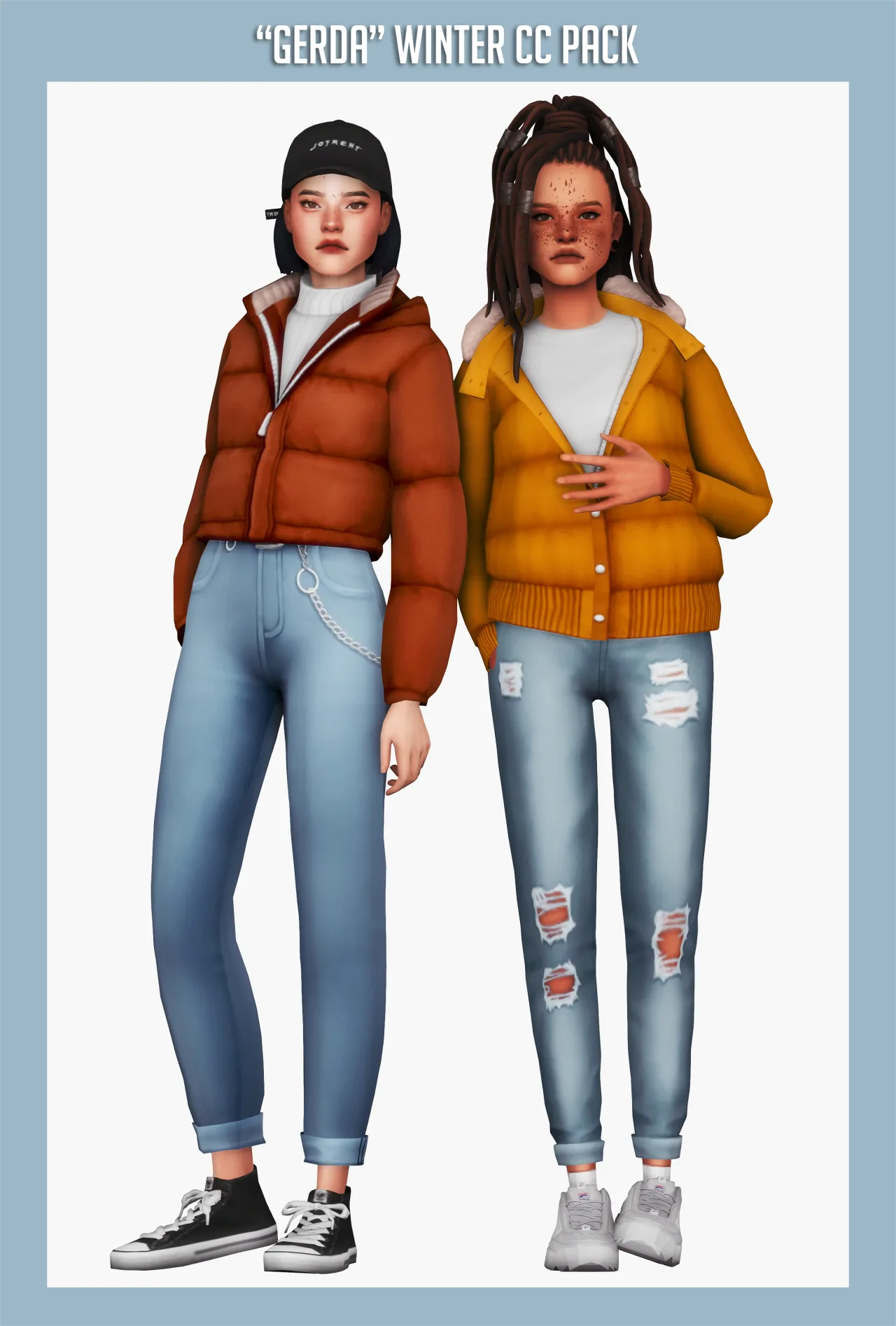 “GERDA” WINTER CC PACK: clothing set for The Sims 4
