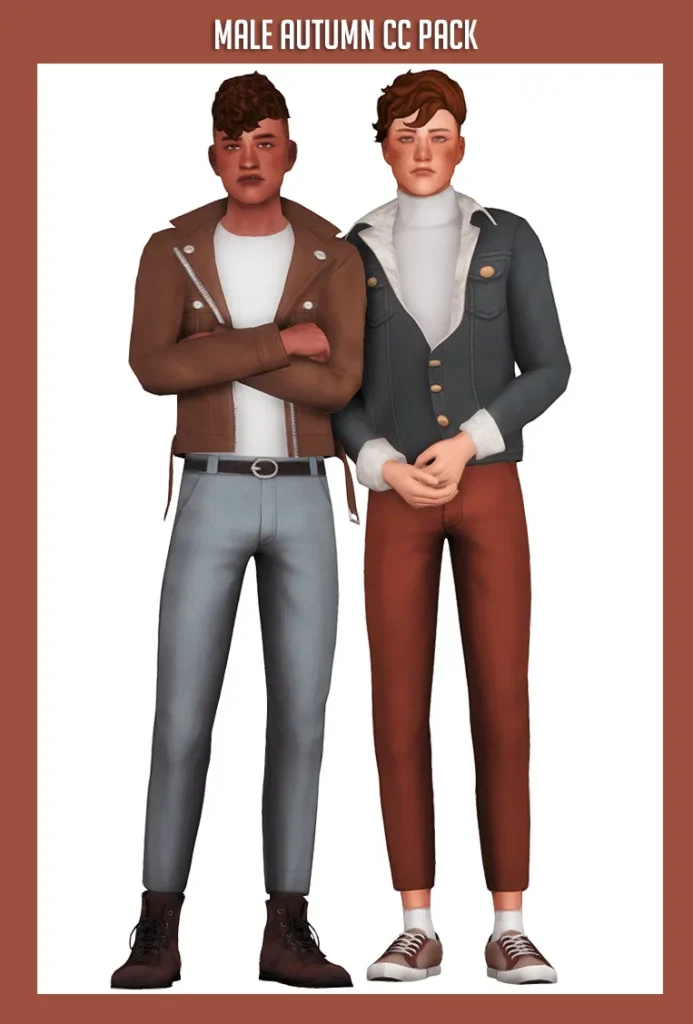 MALE AUTUMN CC PACK: clothing set for The Sims 4