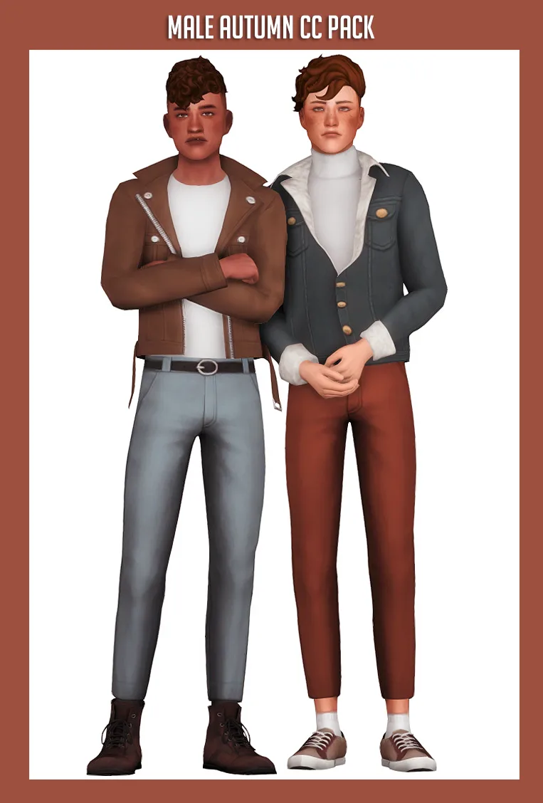 MALE AUTUMN CC PACK: clothing set for The Sims 4