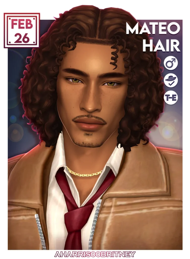 Mateo Hair: Hair for The Sims 4