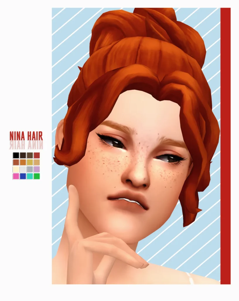 NINA HAIR: Hair for The Sims 4