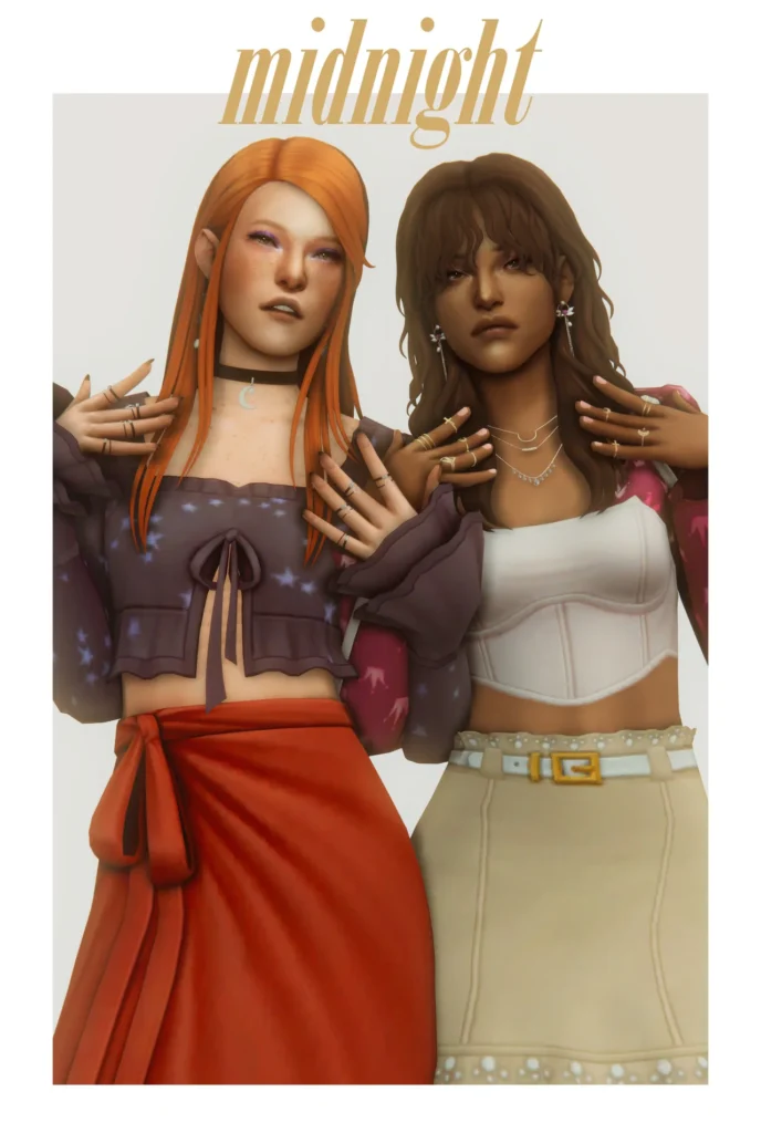 The forest of talking trees: «midnight» CC pack for The Sims 4