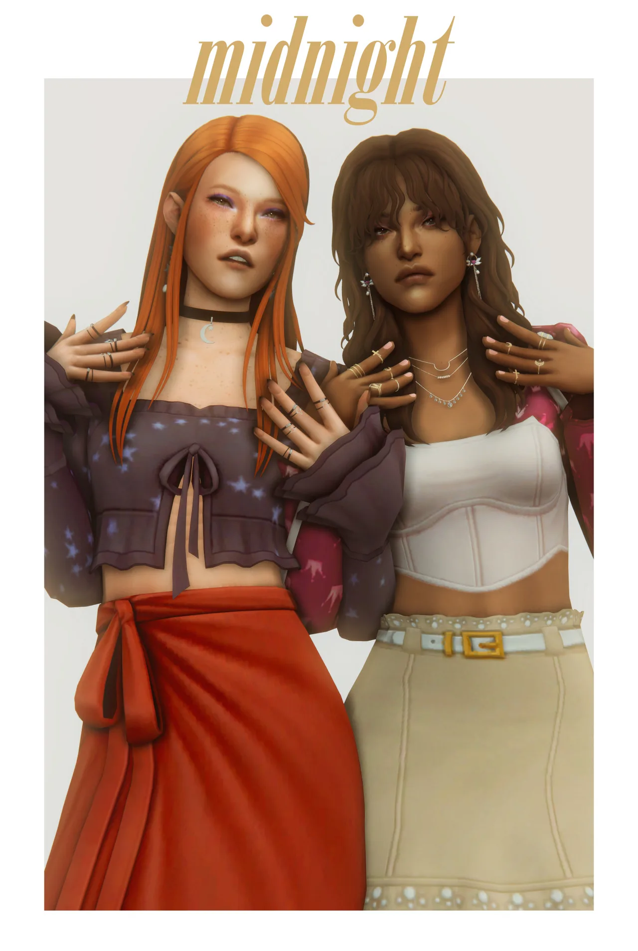 The forest of talking trees: «midnight» CC pack for The Sims 4