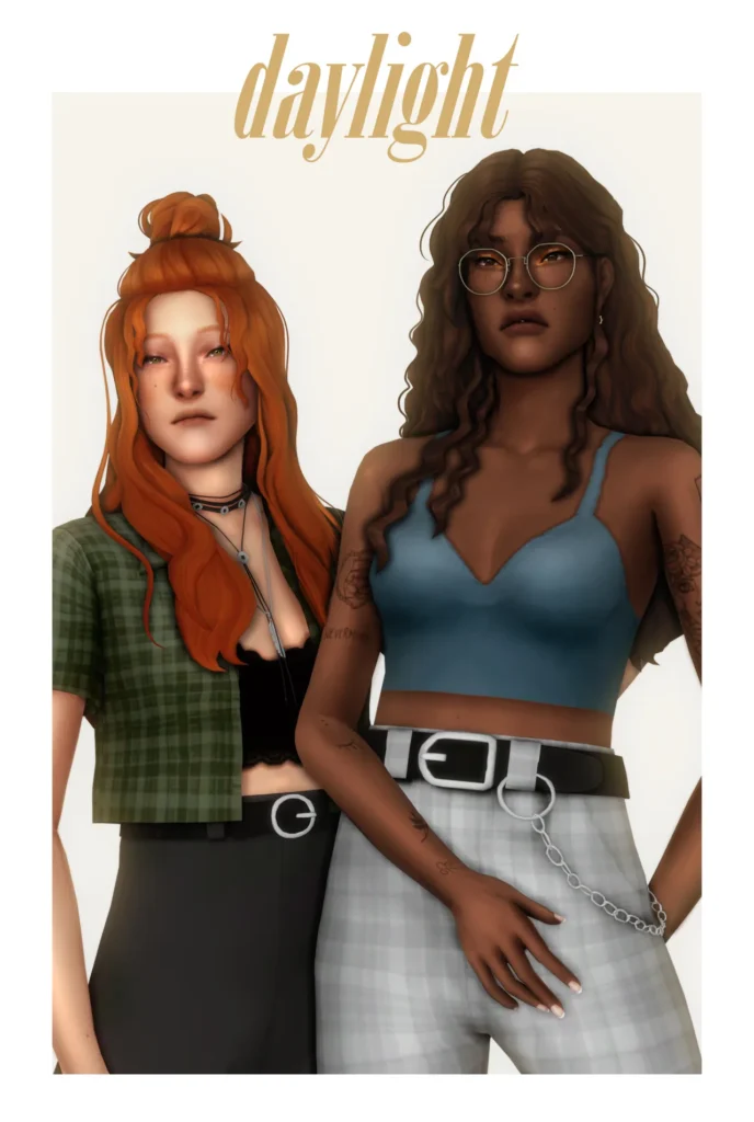 The forest of talking trees: daylight CC pack for The Sims 4