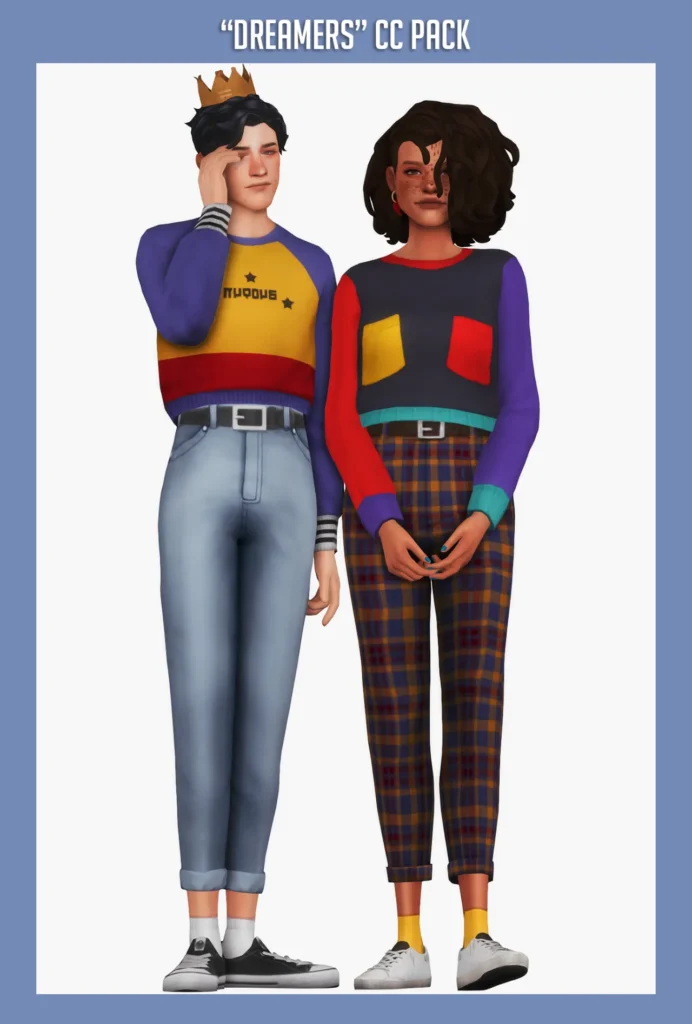 THE «DREAMERS» CC PACK: clothing set for The Sims 4