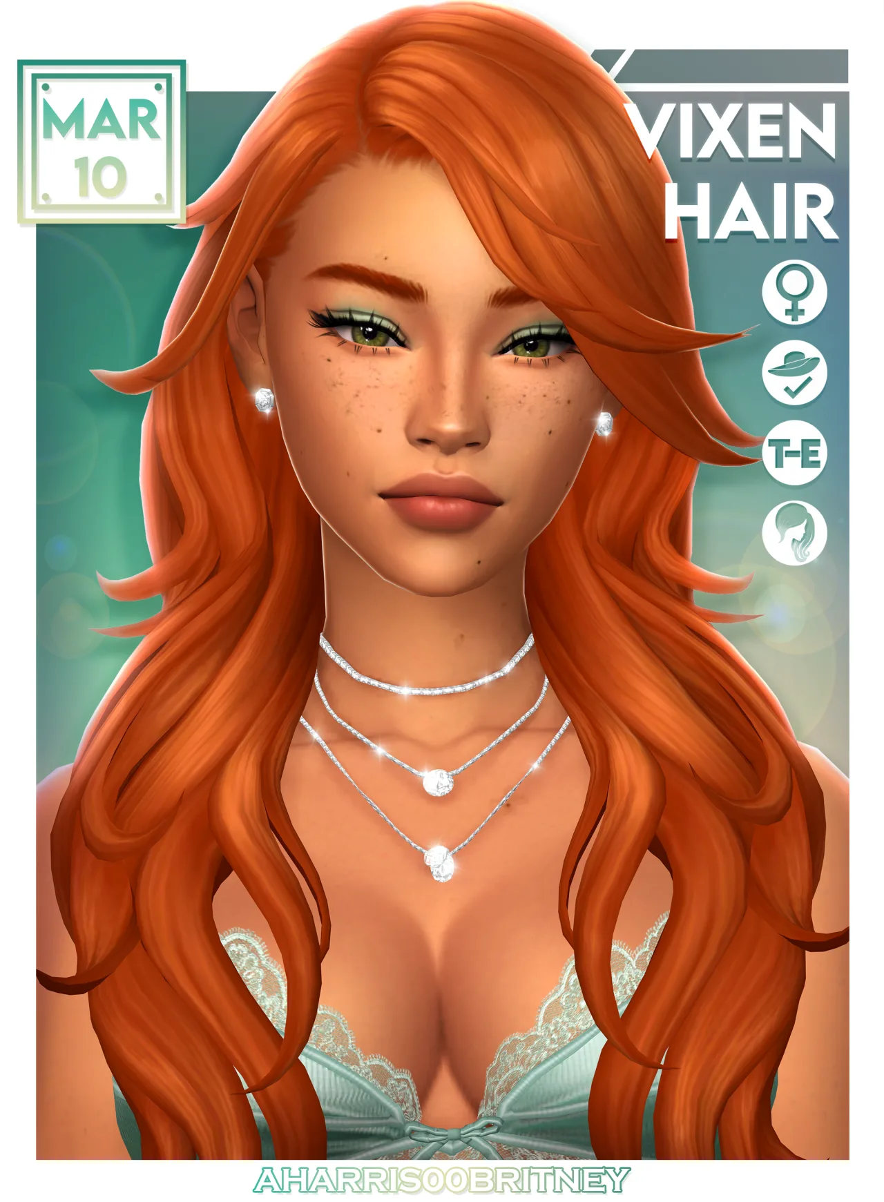 Vixen Hair: hair CC for The Sims 4